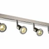 LED spot met 4 spots 5W GU10 chroom