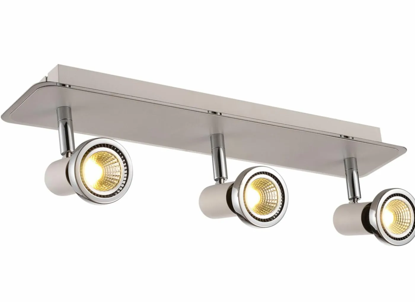LED spot met 3 spots 5W GU10 chroom wit