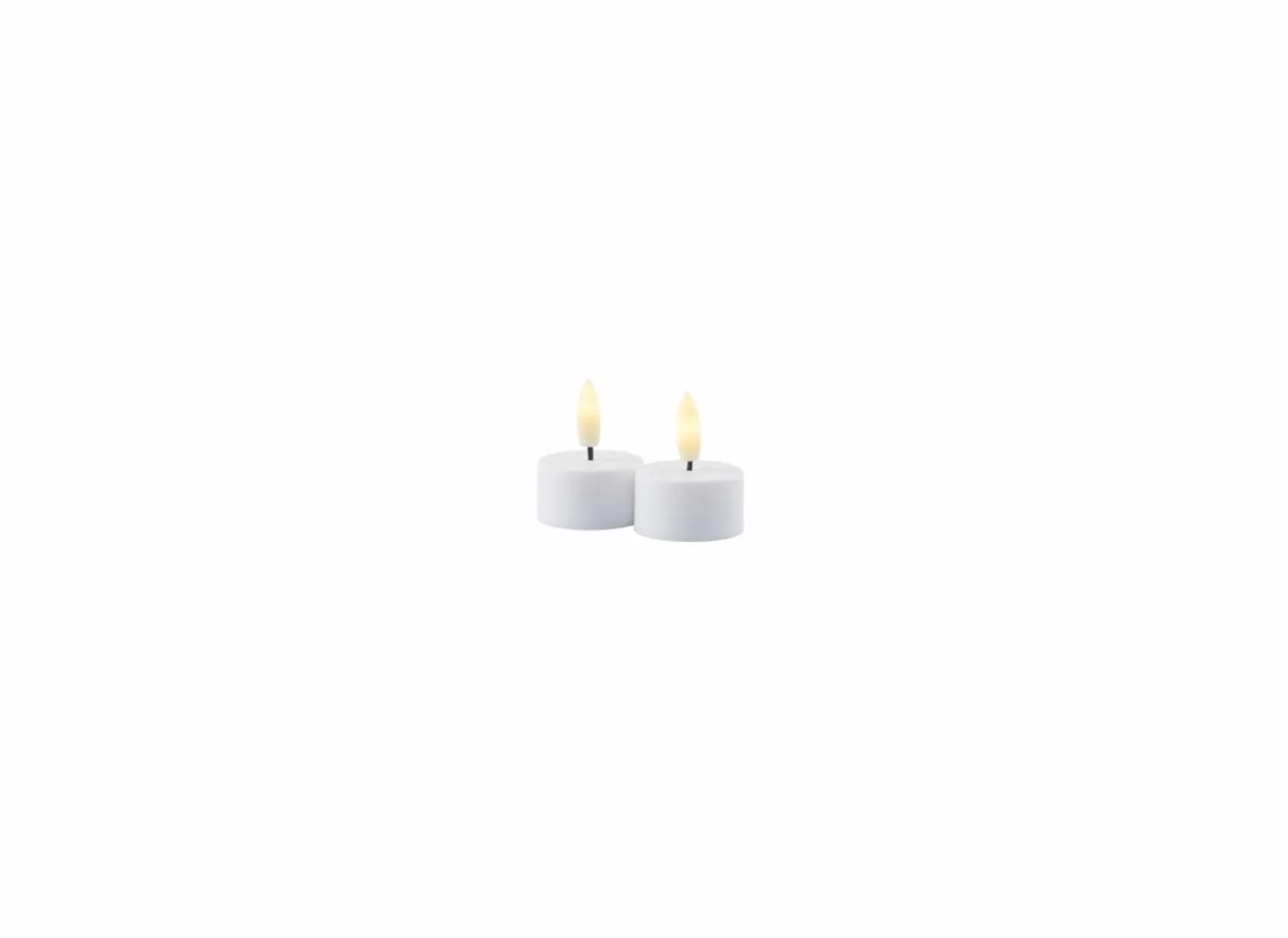 Ledkaars Sille Rechargeable wit set van 2