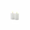 Ledkaars Sille Rechargeable wit set van 2