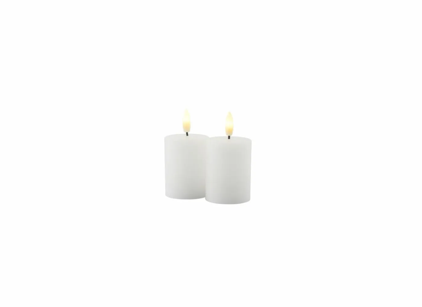 Ledkaars Sille Rechargeable wit set van 2