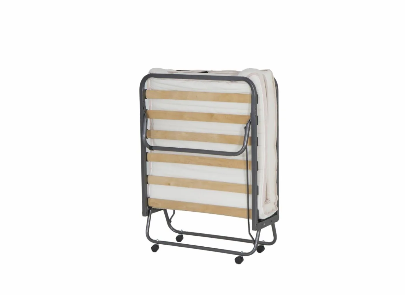 Logeerbed Morfeo 80x190cm - metaal - zwart & wit met matras en bodem