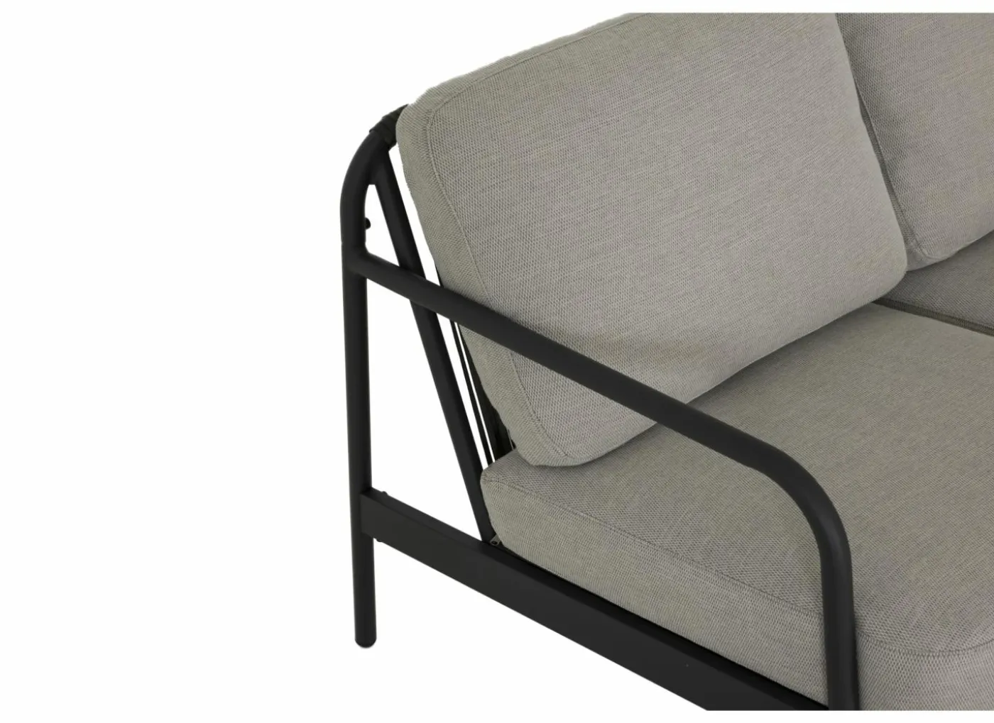 Loungeset Airy aluminium wicker - greige/zwart