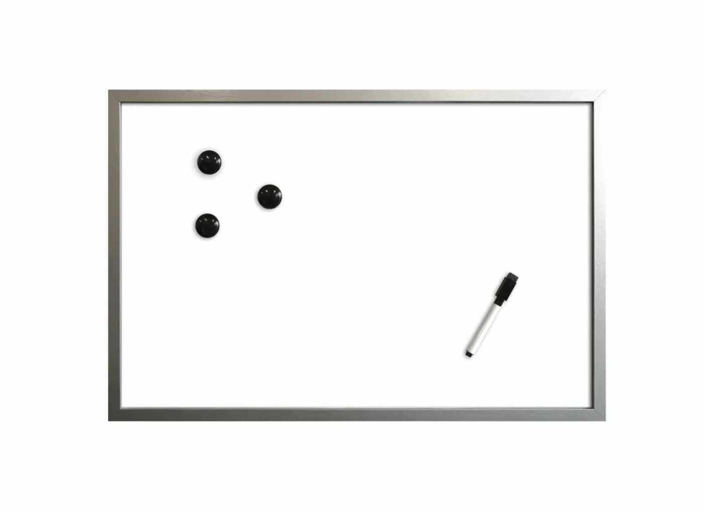 Magnetisch whiteboard 40x60cm - FSC - grijs & zwart