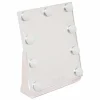 Make-up spiegel Holly 27x32cm - ABS & glas - wit