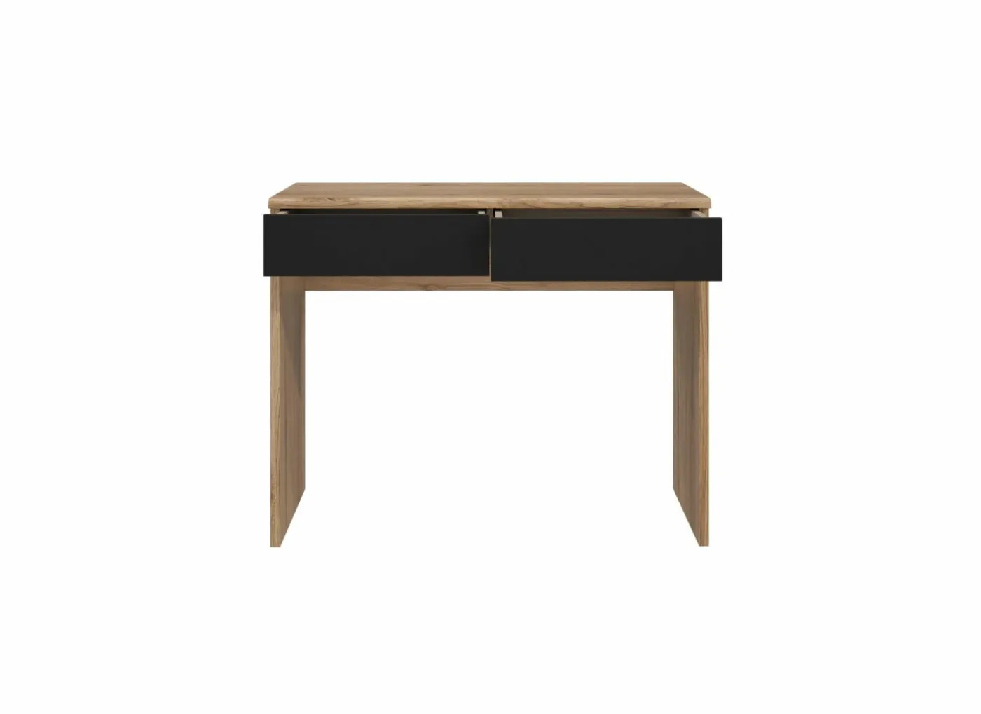 Make-up tafel Dalate 100x41x80cm - decor - kastanje eik & mat zwart