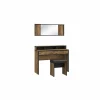 Make-up tafel Jabim met spiegel 110cm - decor - alpine picea & zwart