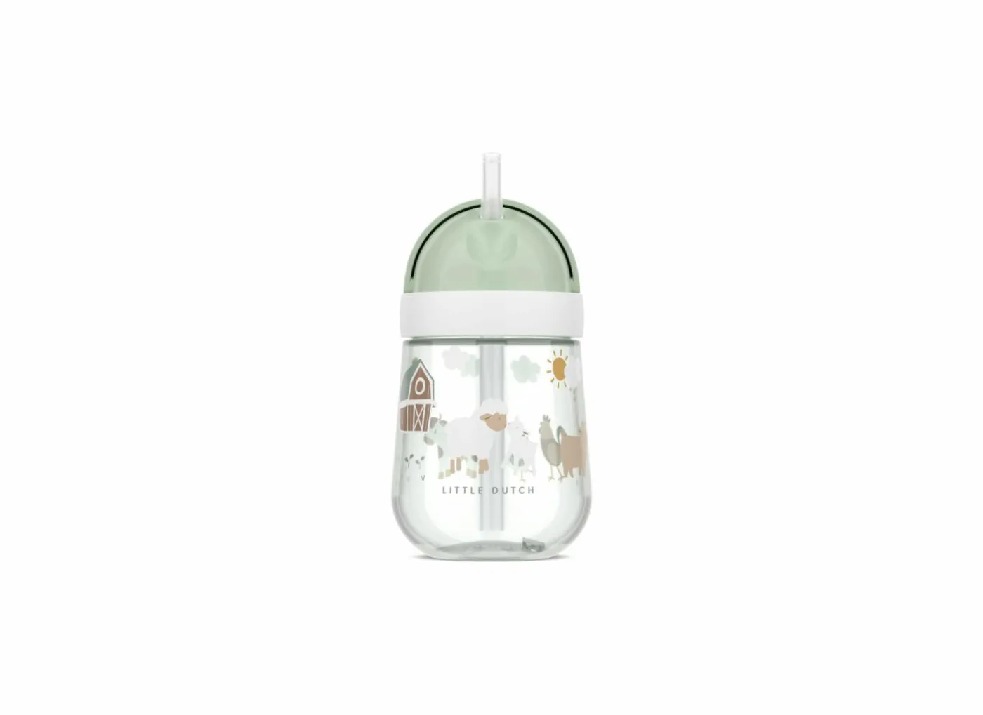 Mio rietjesbeker Little Dutch 300ml - kunststof - little farm