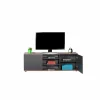 Modern tv-meubel Anau 140cm - melamine - anthraciet & latte
