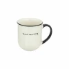 Mok Alix 38cl - porselein - zwart & wit
