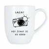 Mok Cosy Lach! Het staat je zo goed 53cl - porselein - wit