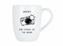 Mok Cosy Lach! Het staat je zo goed 53cl - porselein - wit