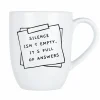 Mok Cosy Silence isn't empty 53cl - porselein - wit