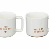 Mok Hello Sunshine 12x8,8x9cm - porselein - wit