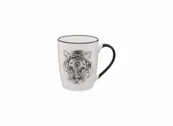 Mok Safari 36cl - porselein - zwart & wit