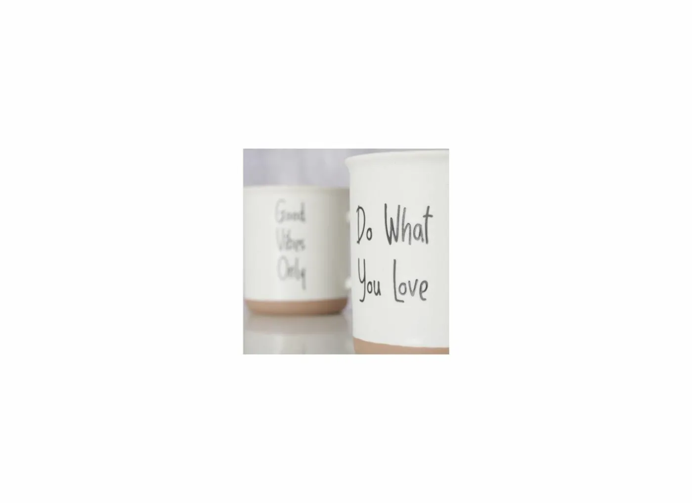 Mok Vibo 3,8cl - keramiek - zwart & wit
