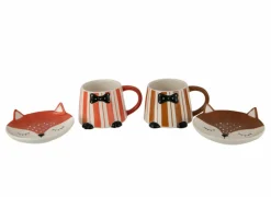 Mok Vos 15x13x11cm - keramiek - bruin & oranje