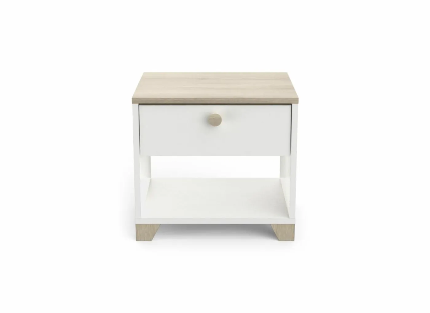 Nachtkastje Izzy 43x36x40cm - decor - kronberg eik & wit
