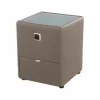 Nachtkastje Lancy 42,5x45x53cm - lederlook - bruin