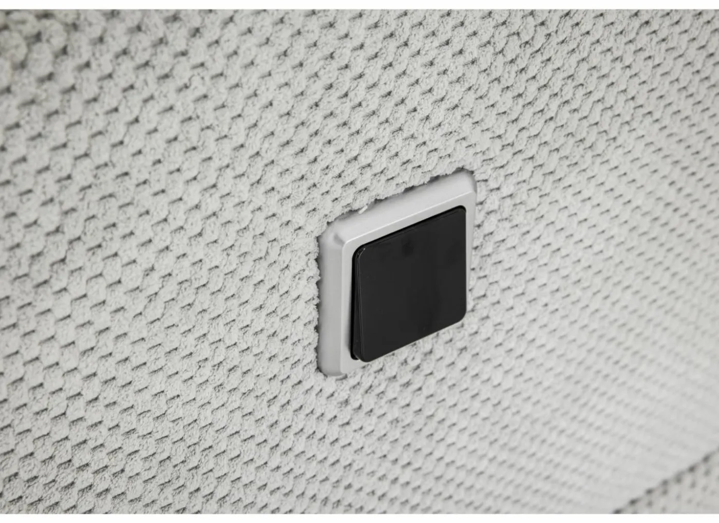 Nachtkastje Lancy 42,5x45x53cm - stof - ecru