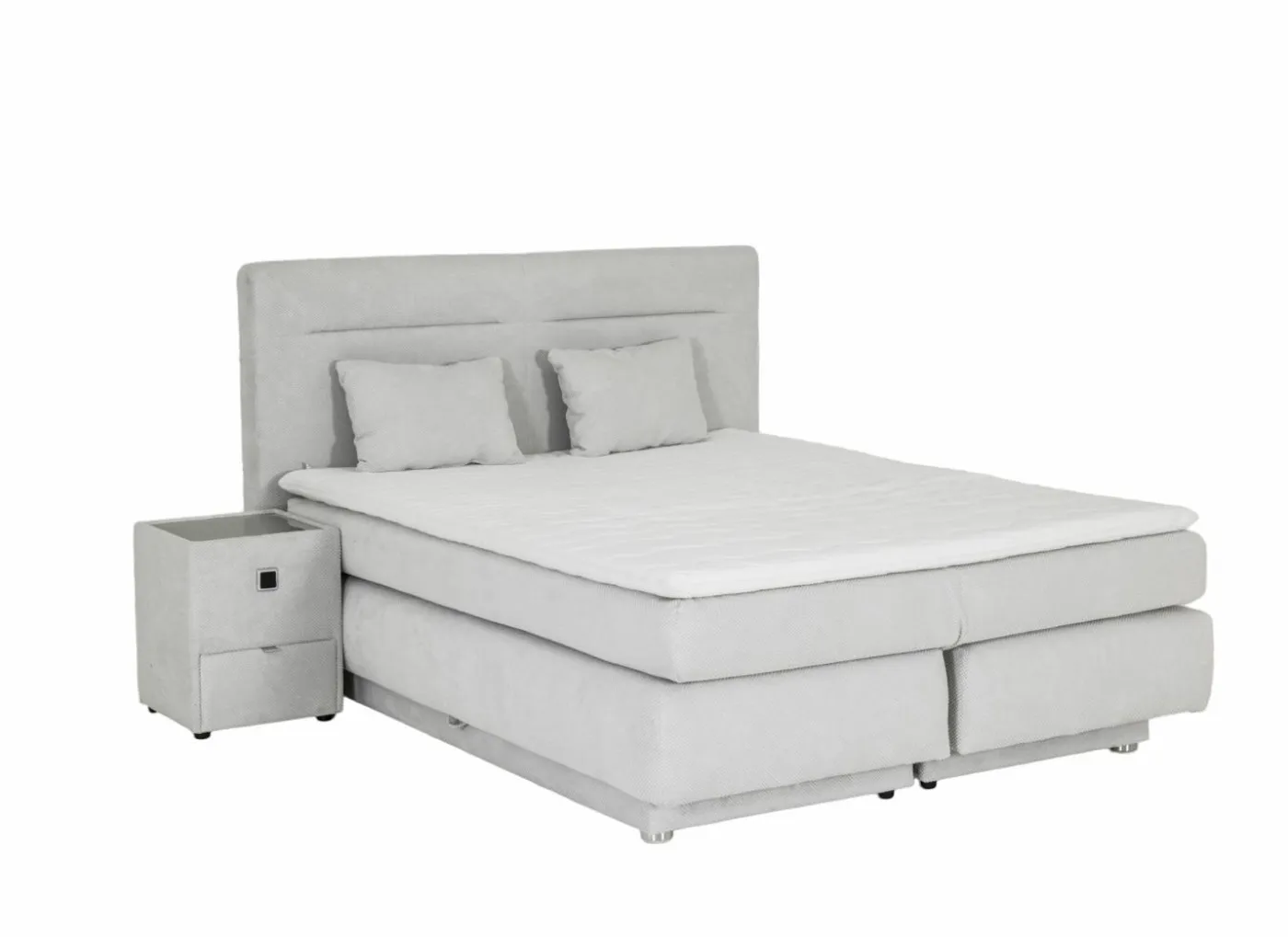 Nachtkastje Lancy 42,5x45x53cm - stof - ecru