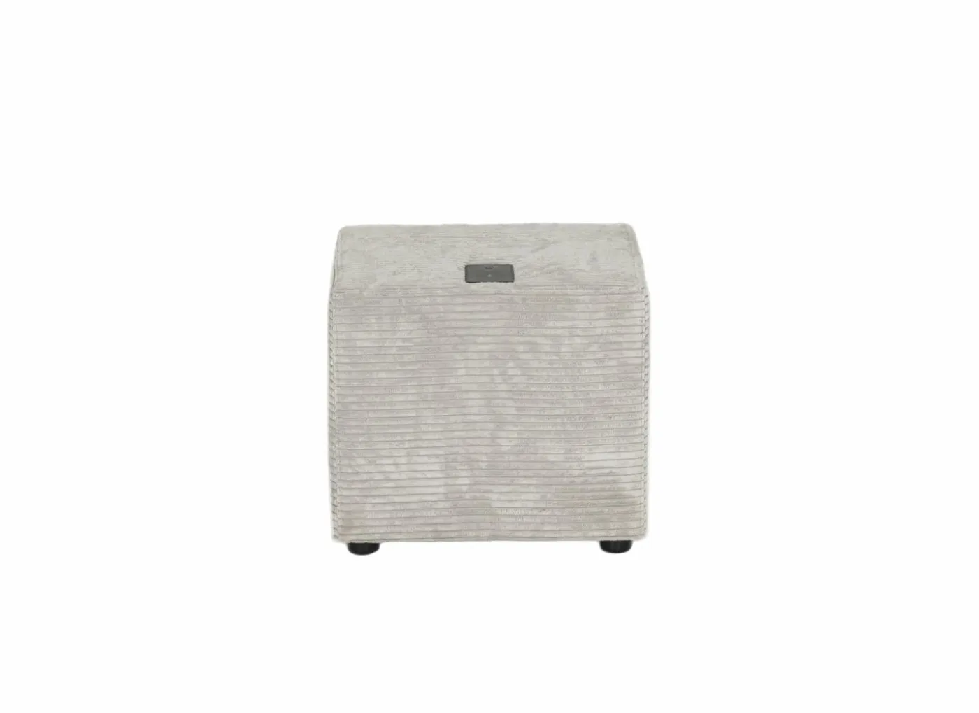 Nachtkastje Lara 44x44x39cm - polyester - lichtgrijs