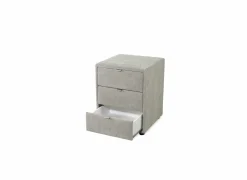 Nachtkastje Lore 42,5x45x53cm - stof - beige