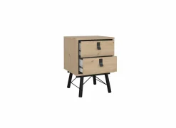 Nachtkastje Ry 44x41x60cm - decor - bruin & zwart
