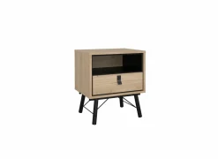 Nachtkastje Ry 54x41x60cm - decor - bruin & zwart