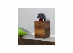 Nachtkastje Tulum 40x39x57cm - melamine - oslo walnoot