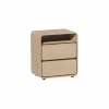 Nachtkastje 56x37x63cm - melamine - brushed sand oak nature