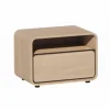 Nachtkastje 56x37x40cm - melamine - brushed sand oak nature