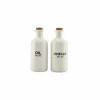 Olie en azijnstel Cucina H20,5cm stoneware wit