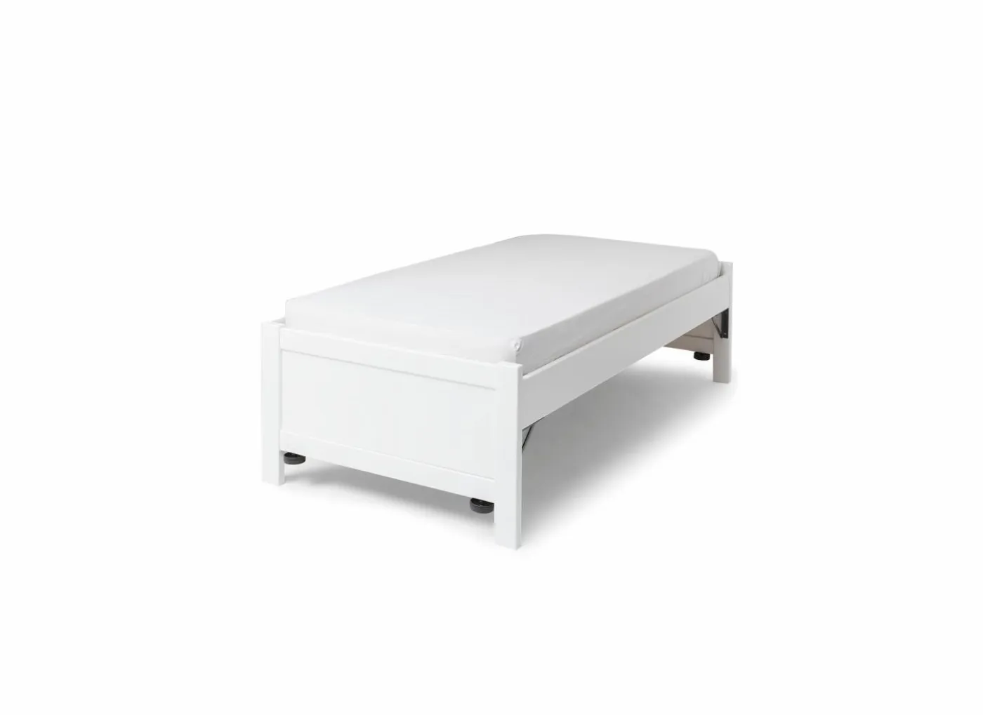 Onderschuifbed Duet 90cm - beuk massief - beuk wit