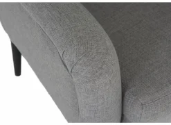Oorfauteuil en poef Canto 76x80x107cm - stof - taupe