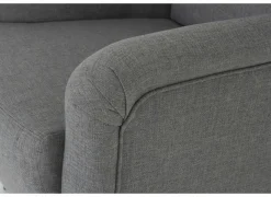 Oorfauteuil en poef Canto 76x80x107cm - stof - taupe