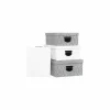 Opbergbox Aztec - karton - zwart/wit set van 4