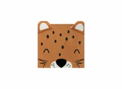 Opbergbox Luipaard 29x29x29cm - polyestervezel & papier - geel