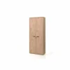 Opbergkast Capo 90x40x216cm - melamine - golden oak