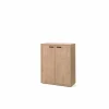 Opbergkast Capo 90x40x112cm - melamine - golden oak