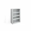 Opbergkast 93x42,5x141,6cm - melamine - wit & mat glas