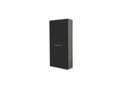 Opbergkast 93x209x43cm - melamine - zwart & nebraska
