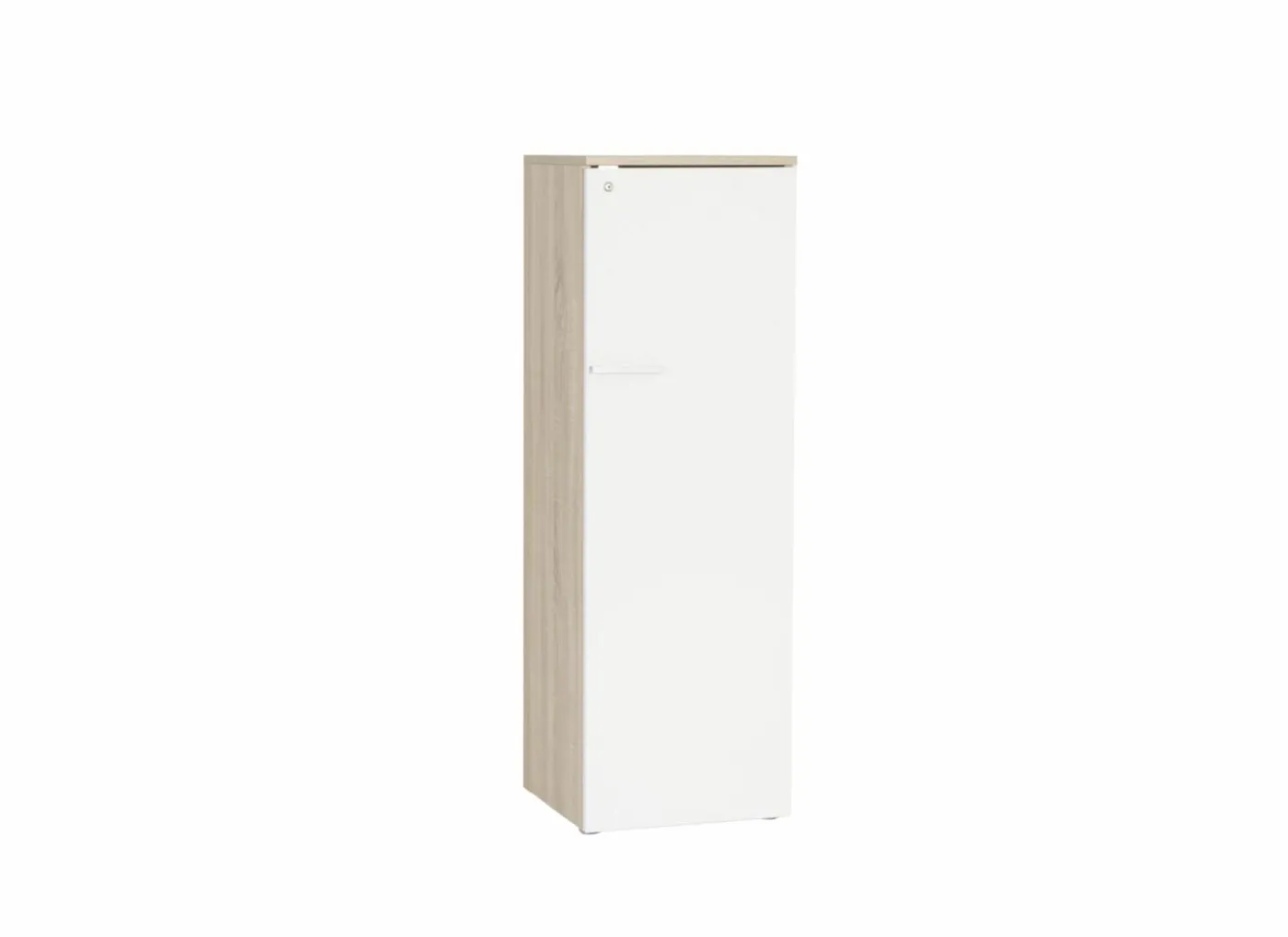 Opbergkast 46,5x42,5x141,6cm - melamine - olm & wit