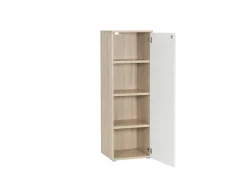 Opbergkast 46,5x42,5x141,6cm - melamine - olm & wit
