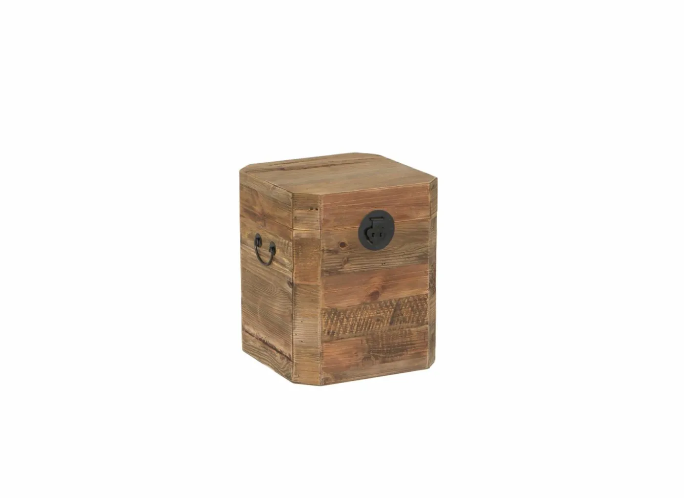 Opbergkoffer Mahjong 40x48x40cm - gerecycleerd den massief - naturel