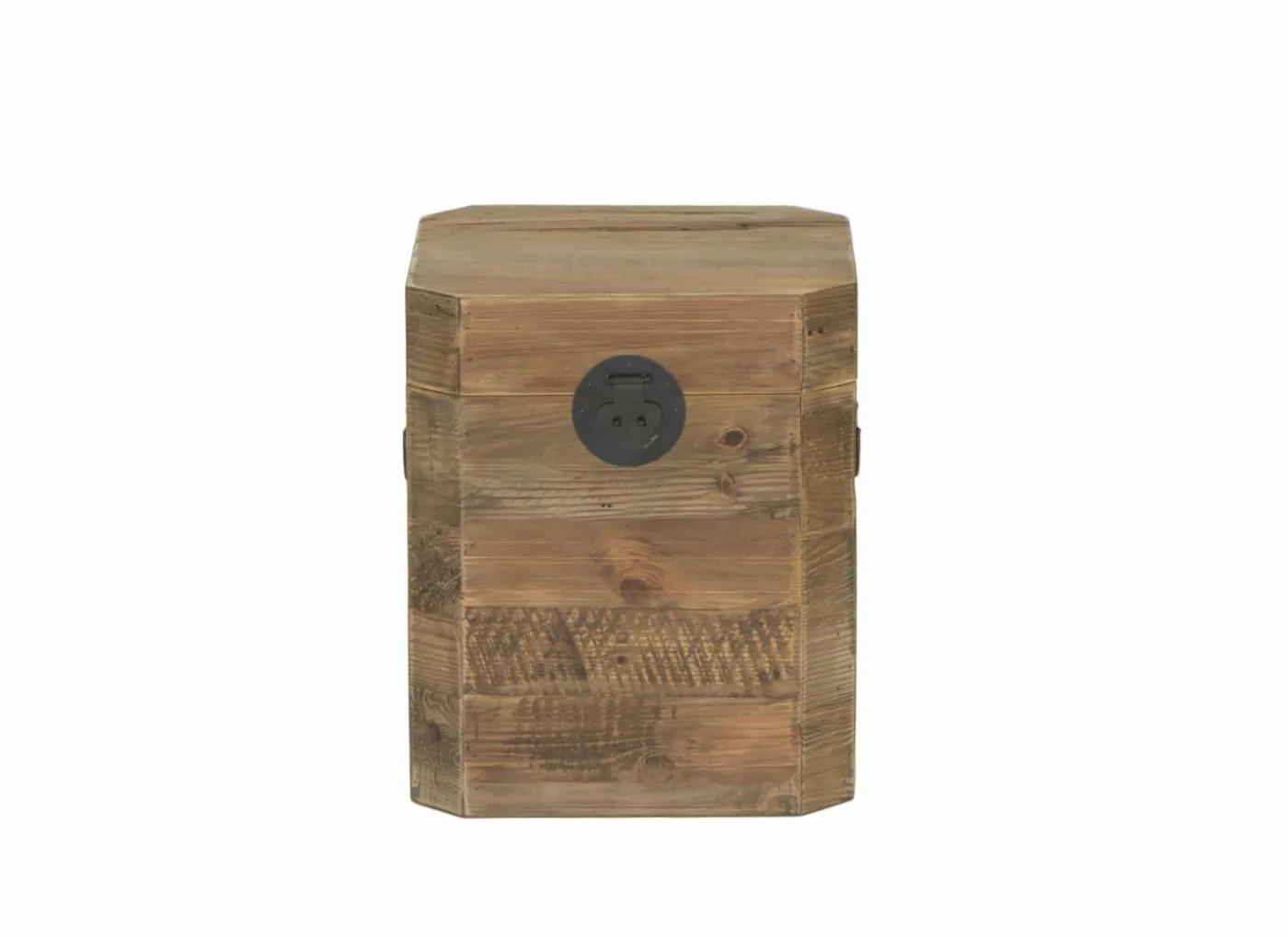 Opbergkoffer Mahjong 40x48x40cm - gerecycleerd den massief - naturel