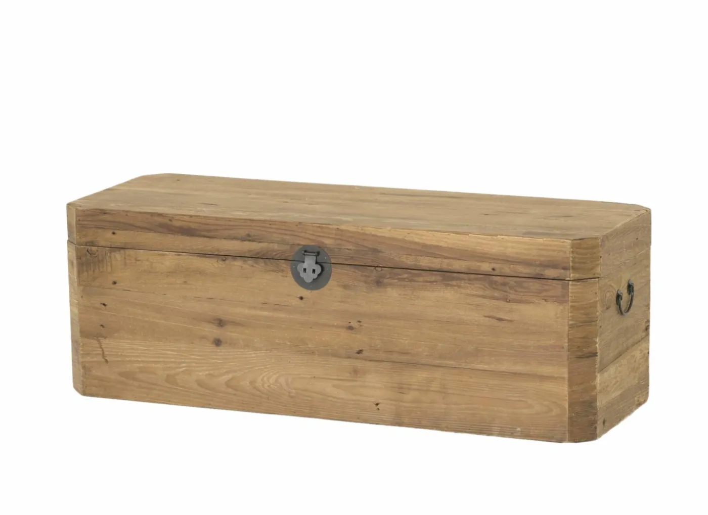 Opbergkoffer Opium 130x48x45cm - gerecycleerd den massief - naturel