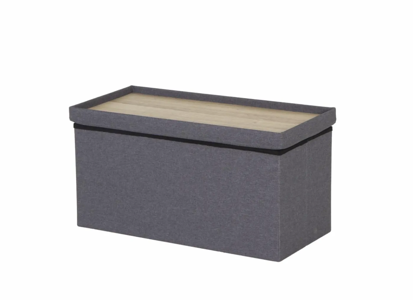 Opbergkoffer 76x37,5x37,5cm - decor - grijs
