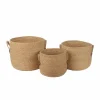 Opbergmand Brisa set van 3 - zeegras - naturel