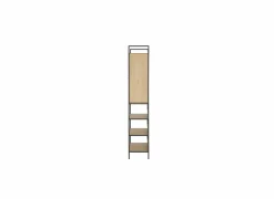 Opbergrek Aware 80x40x222cm - melamine & metaal - eik